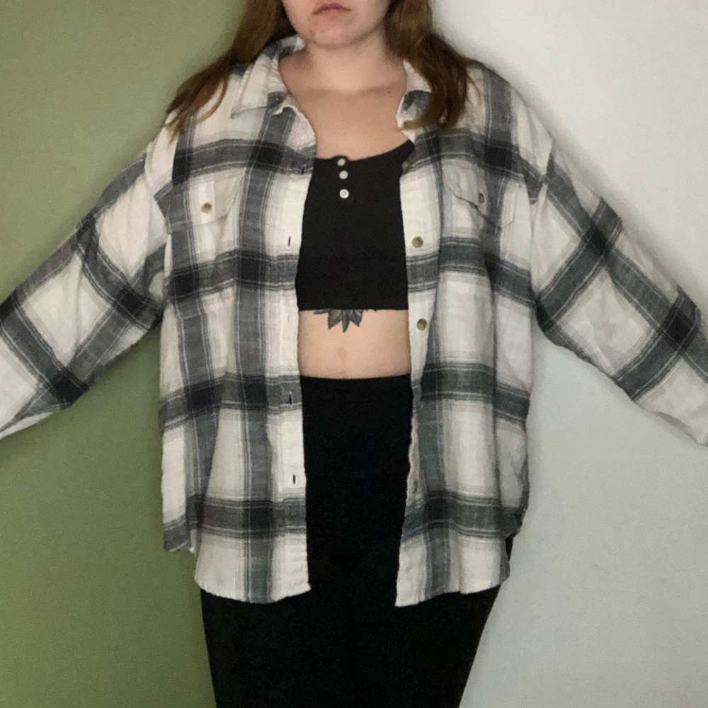 White and Grey Flannel